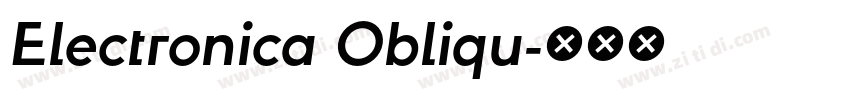 Electronica Obliqu字体转换
